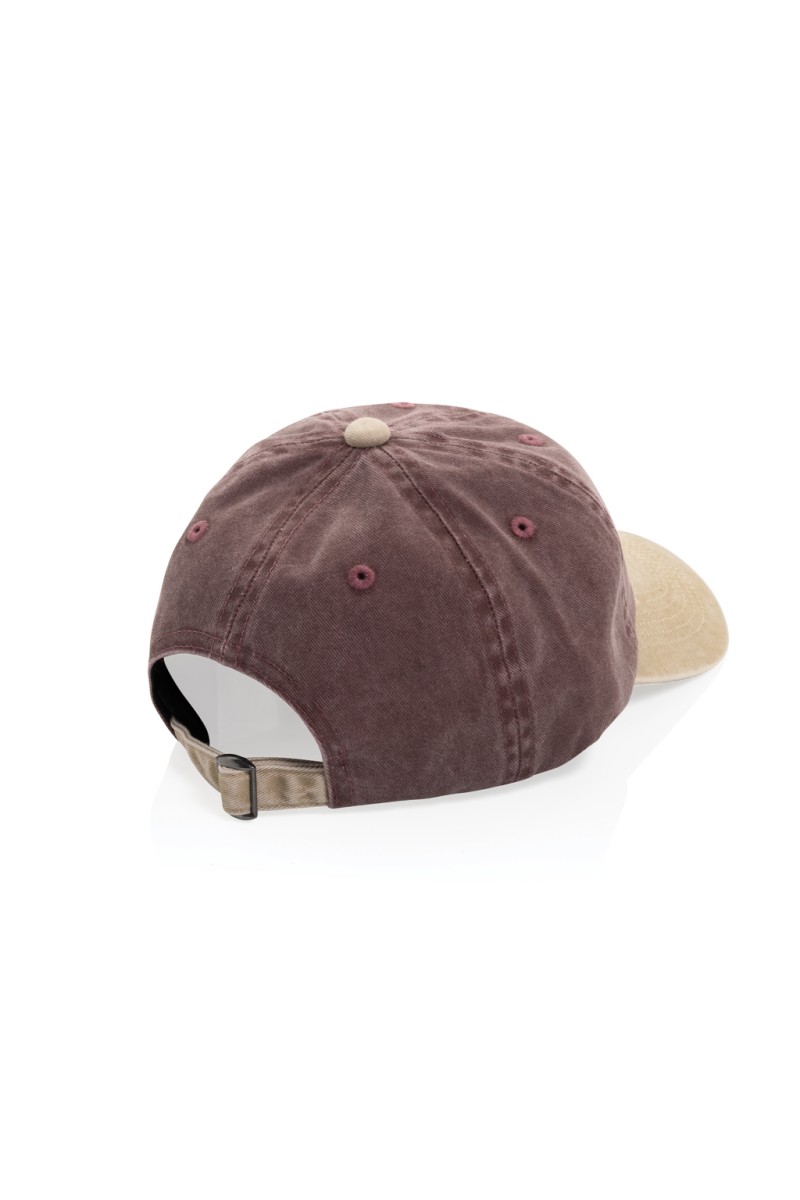 BEAU AWARE™ Washed 6 panel 270gsm cotton twill two tone cap