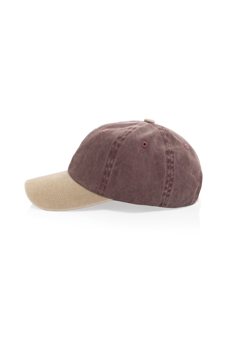 Șapcă cu 6 paneluri BEAU AWARE™ Washed din bumbac twill