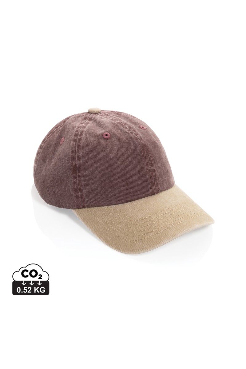 Șapcă cu 6 paneluri BEAU AWARE™ Washed din bumbac twill