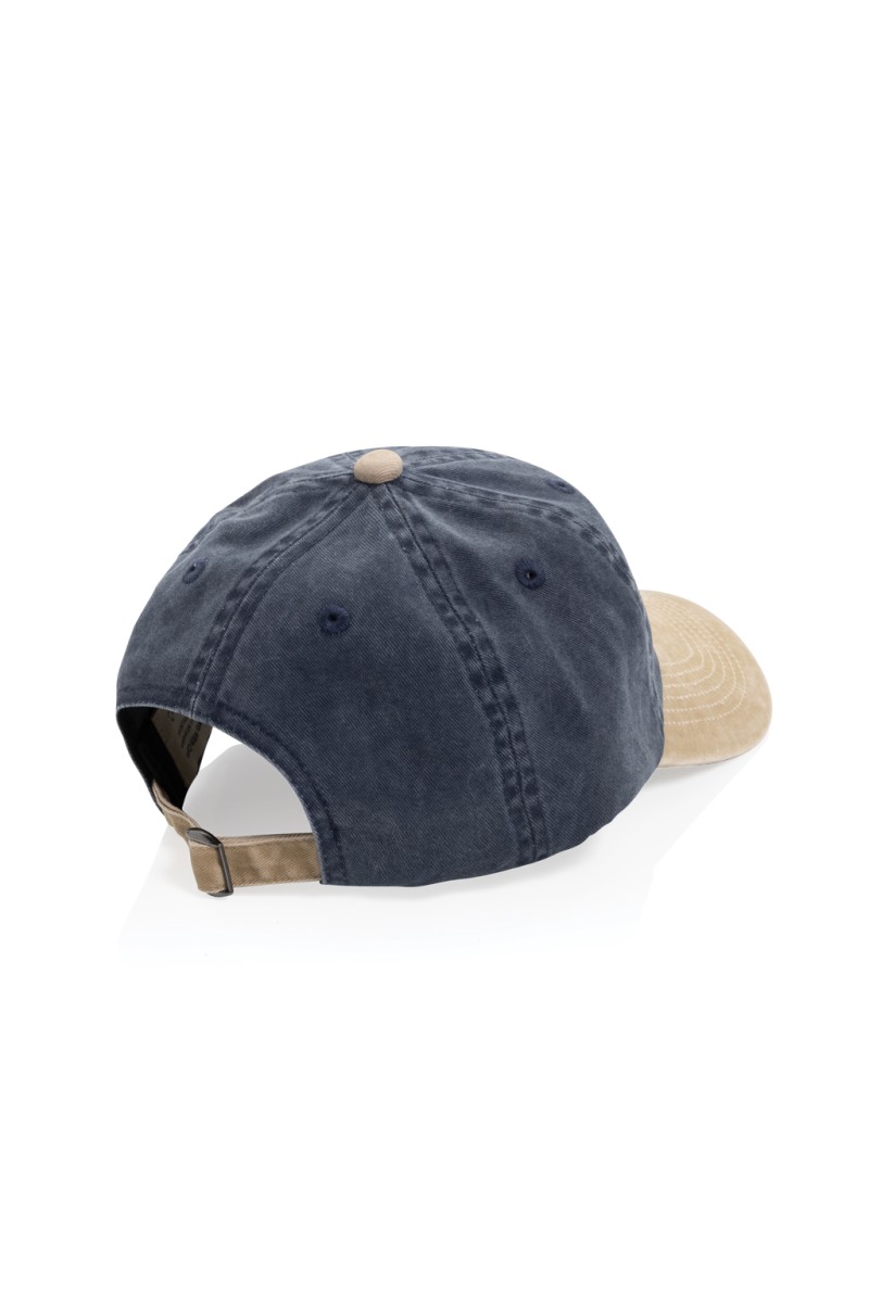 BEAU AWARE™ Washed 6 panel 270gsm cotton twill two tone cap