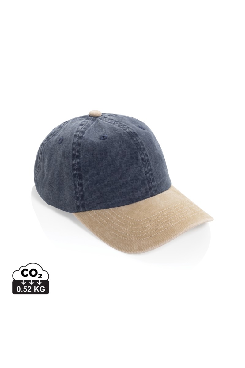 Șapcă cu 6 paneluri BEAU AWARE™ Washed din bumbac twill
