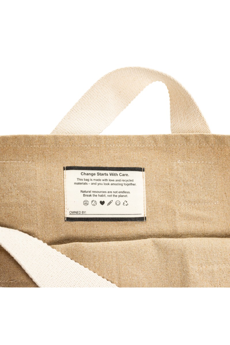 BEAU AWARE™ Beach bag 400gsm recycled canvas, with side hand