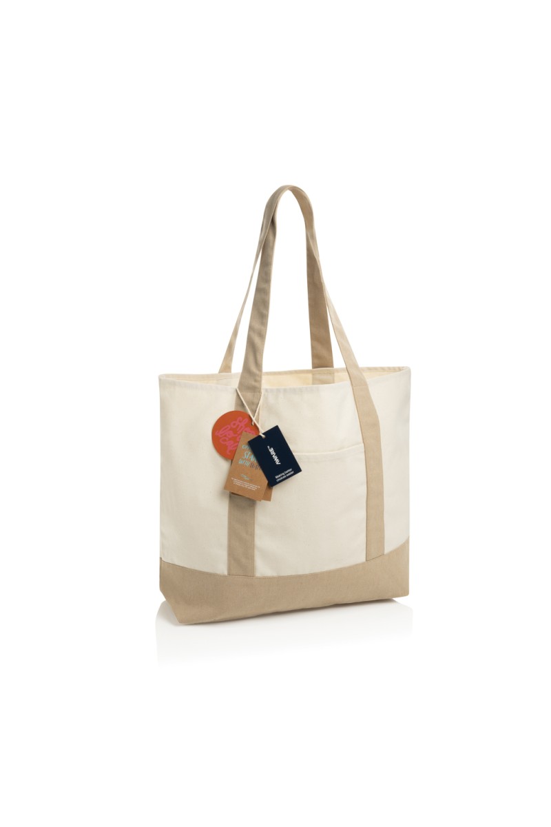 Geantă tote SHOP LOCAL AWARE™ din bumbac reciclat 350 gsm