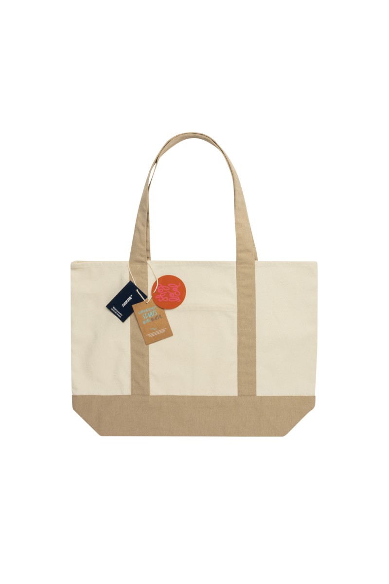 Geantă tote SHOP LOCAL AWARE™ din bumbac reciclat 350 gsm