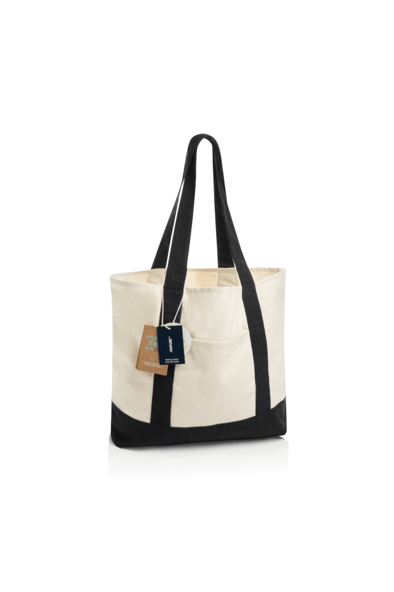 Geantă tote SHOP LOCAL AWARE™ din bumbac reciclat 350 gsm