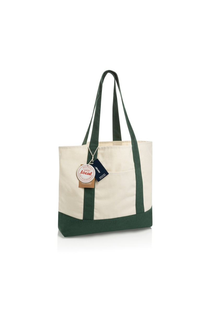 Geantă tote SHOP LOCAL AWARE™ din bumbac reciclat 350 gsm