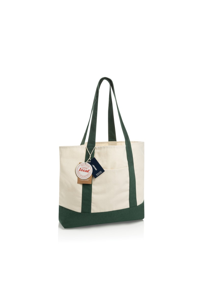 Geantă tote SHOP LOCAL AWARE™ din bumbac reciclat 350 gsm