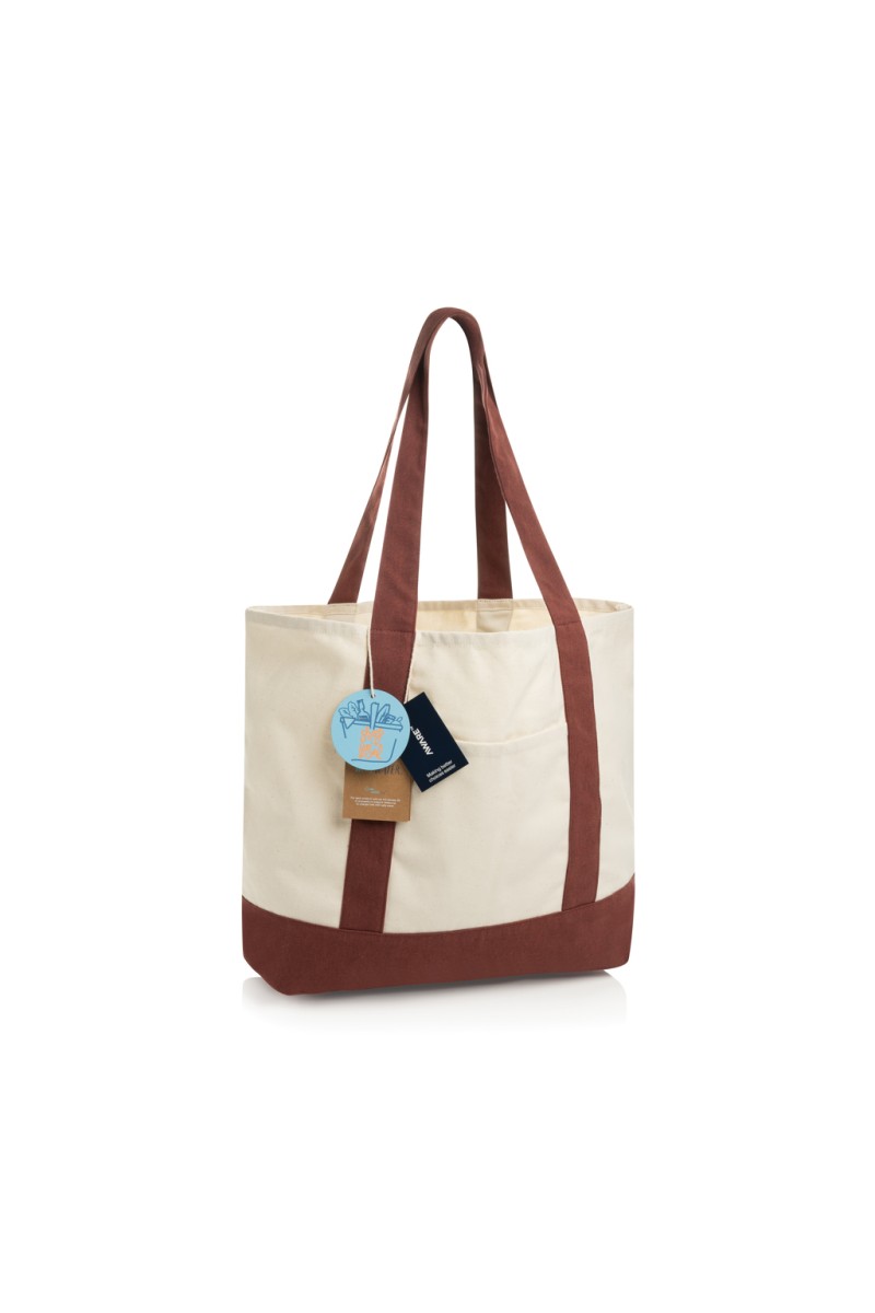 Geantă tote SHOP LOCAL AWARE™ din bumbac reciclat 350 gsm