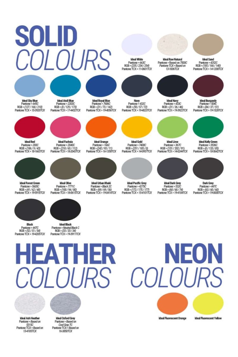 IDEAL BASIC COLOR CARD 2026