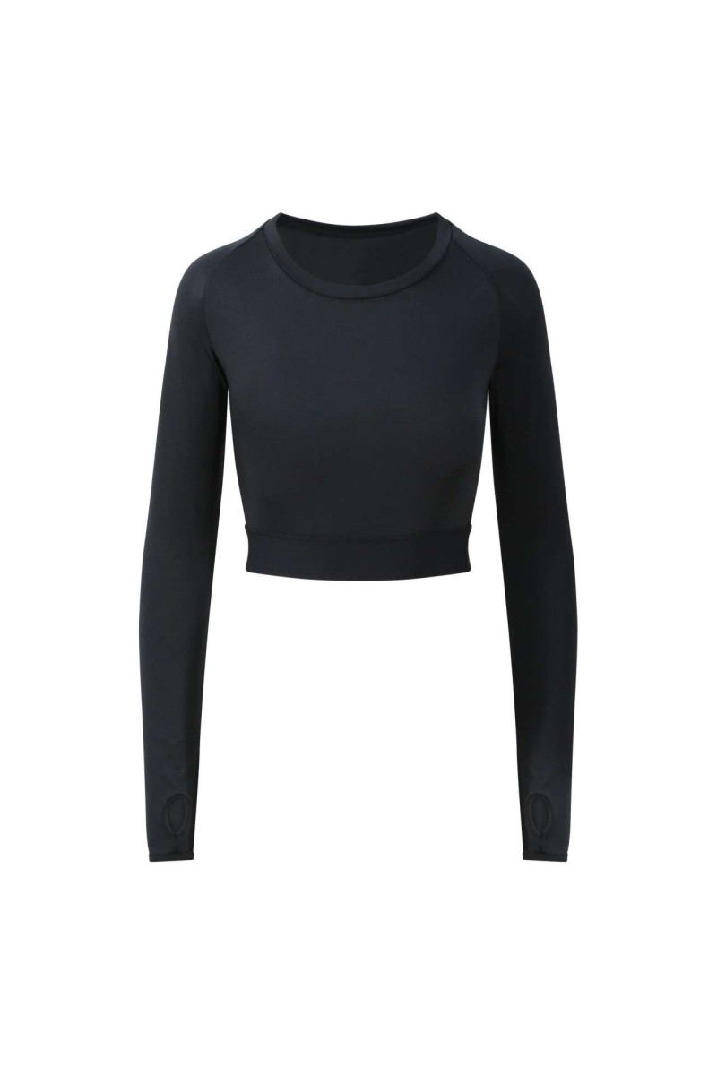 WOMEN'S LONG SLEEVE CROP T