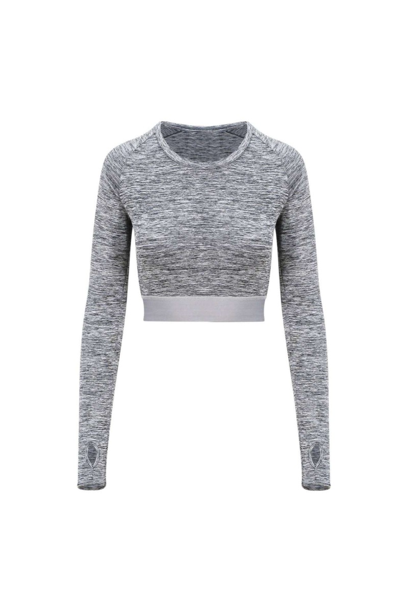WOMEN'S LONG SLEEVE CROP T