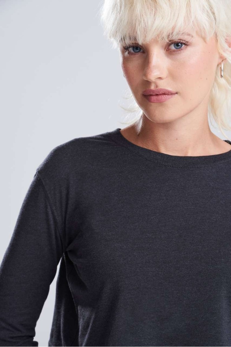 Tricou cu mânecă lungă scurtat pentru femei - Just Ts