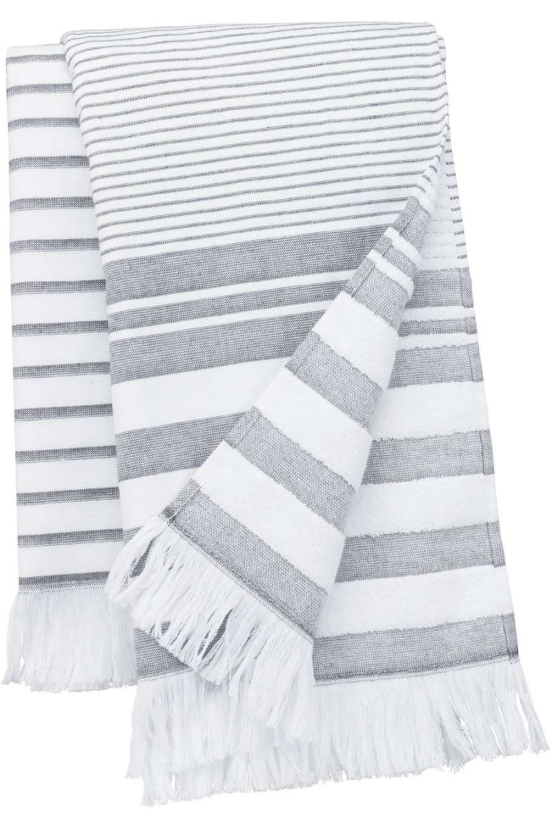 Prosop FOUTA în dungi cu franjuri - Kariban