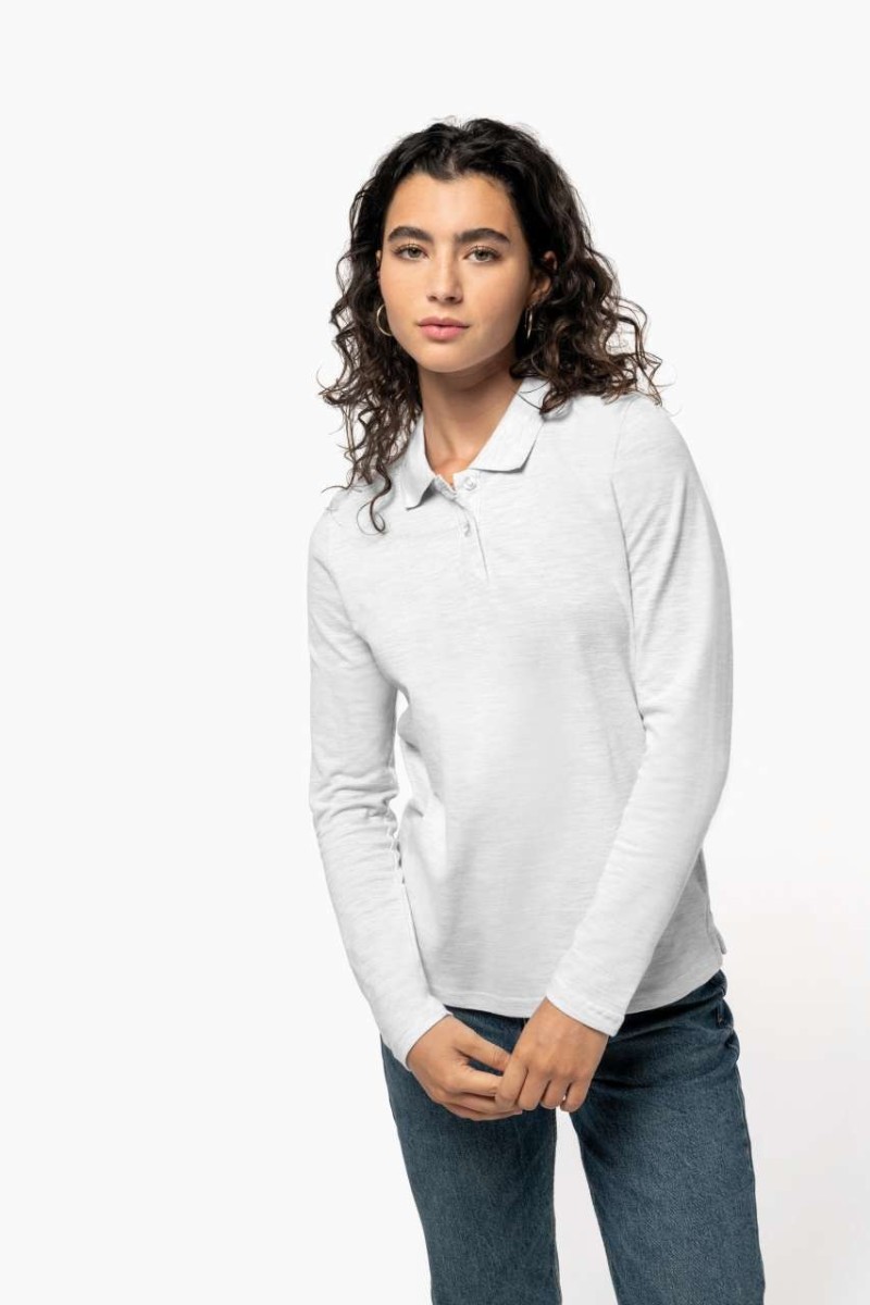 Tricou polo cu mâneci lungi pentru femei