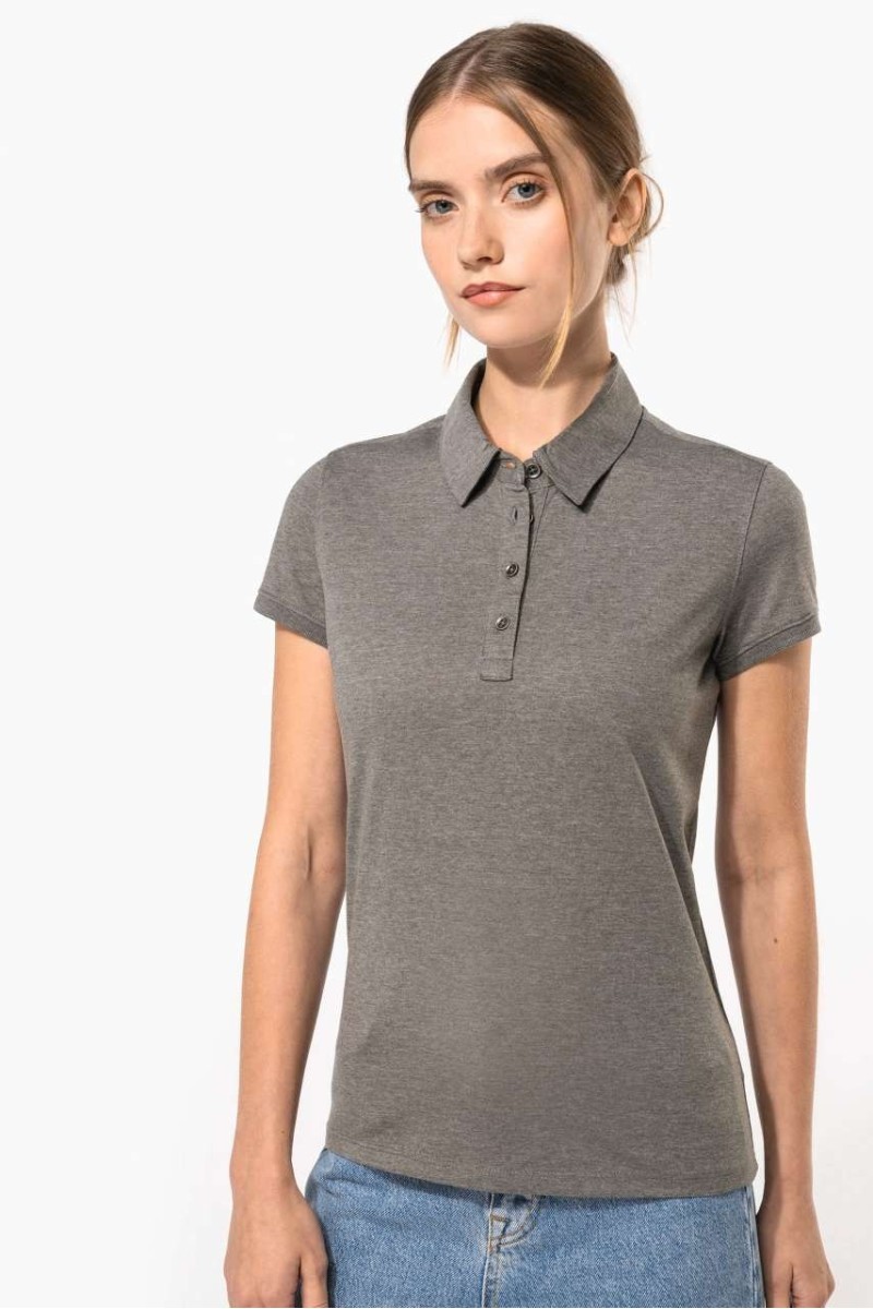 LADIES' SHORT SLEEVED JERSEY POLO SHIRT
