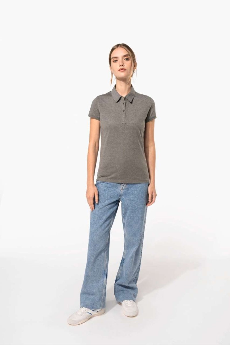 Tricou polo jersey cu mâneci scurte pentru femei