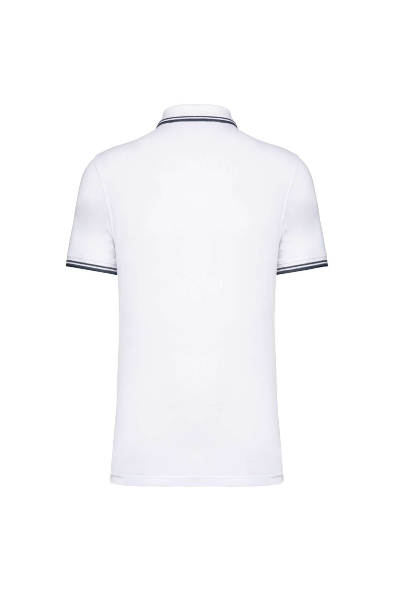 MEN'S SHORT-SLEEVED POLOSHIRT WITH CONTRASTING PIPING