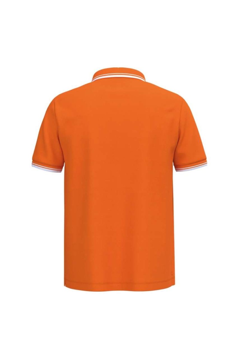 MEN'S SHORT-SLEEVED POLOSHIRT WITH CONTRASTING PIPING