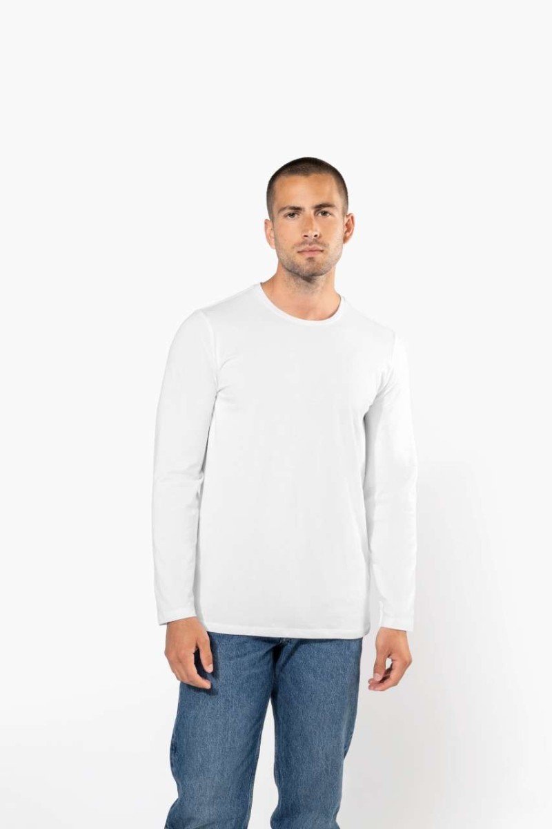 Tricou cu gât rotund mânecă lungă pentru bărbați