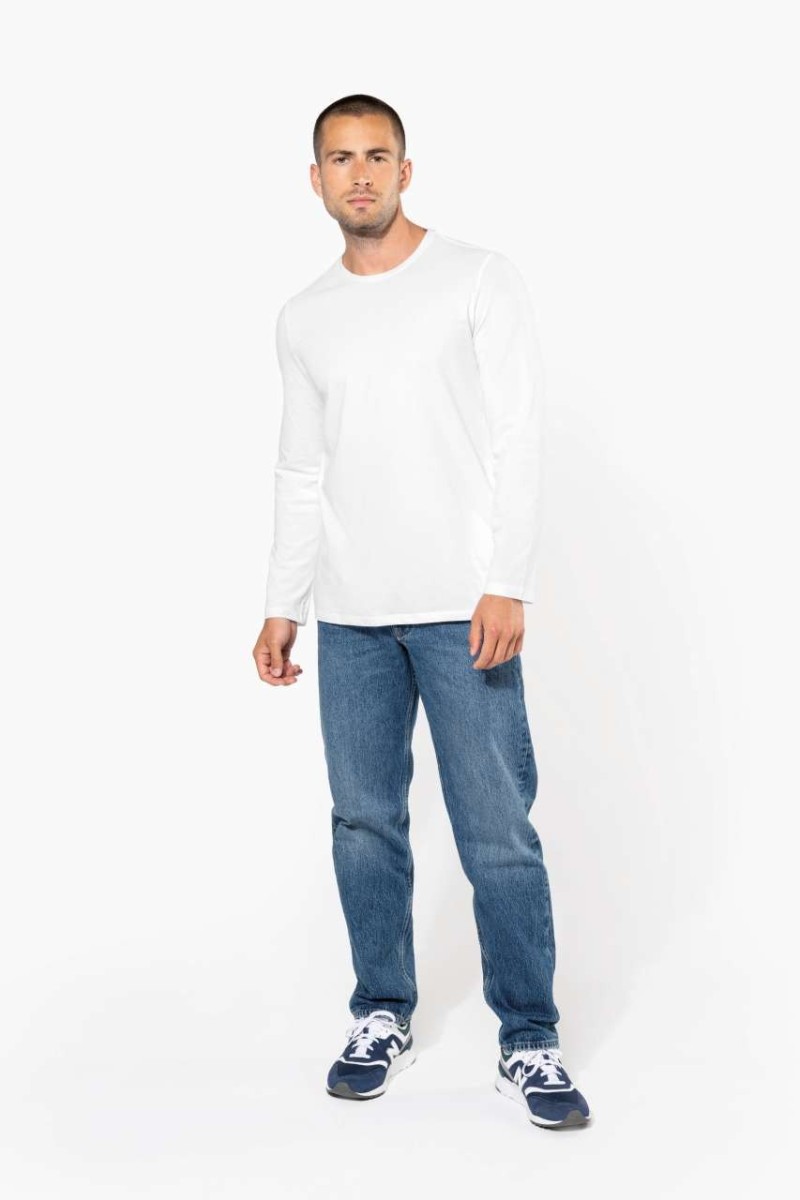 Tricou cu gât rotund mânecă lungă pentru bărbați