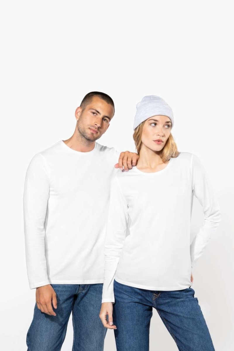 LADIES LONG-SLEEVED CREW NECK T-SHIRT