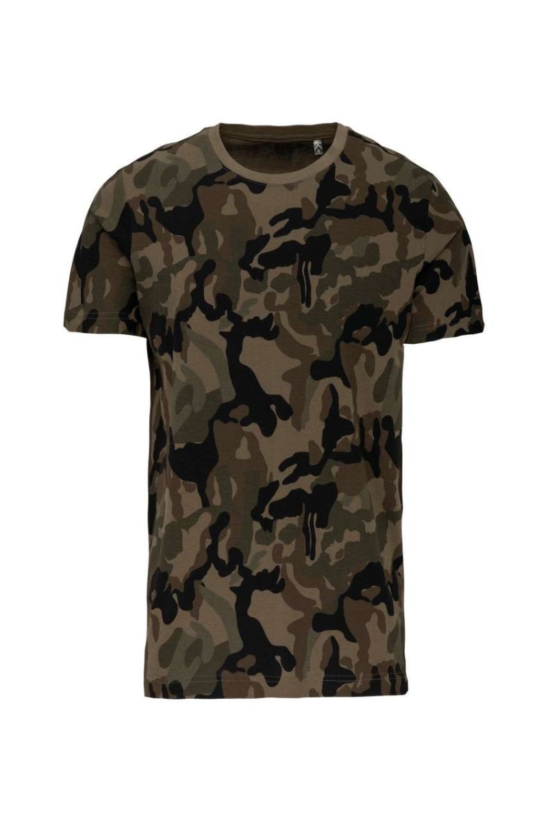 Tricou camo mânecă scurtă pentru bărbați