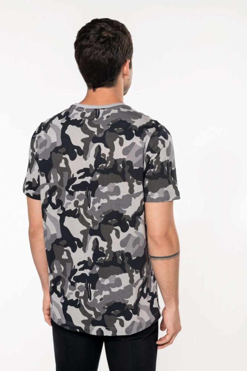 Tricou camo mânecă scurtă pentru bărbați