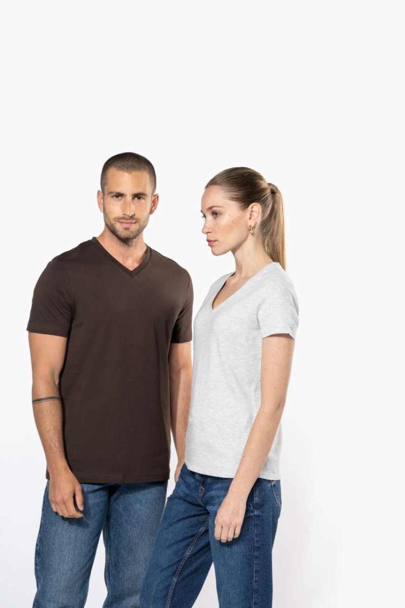 Tricou cu decolteu în V mânecă scurtă pentru bărbați