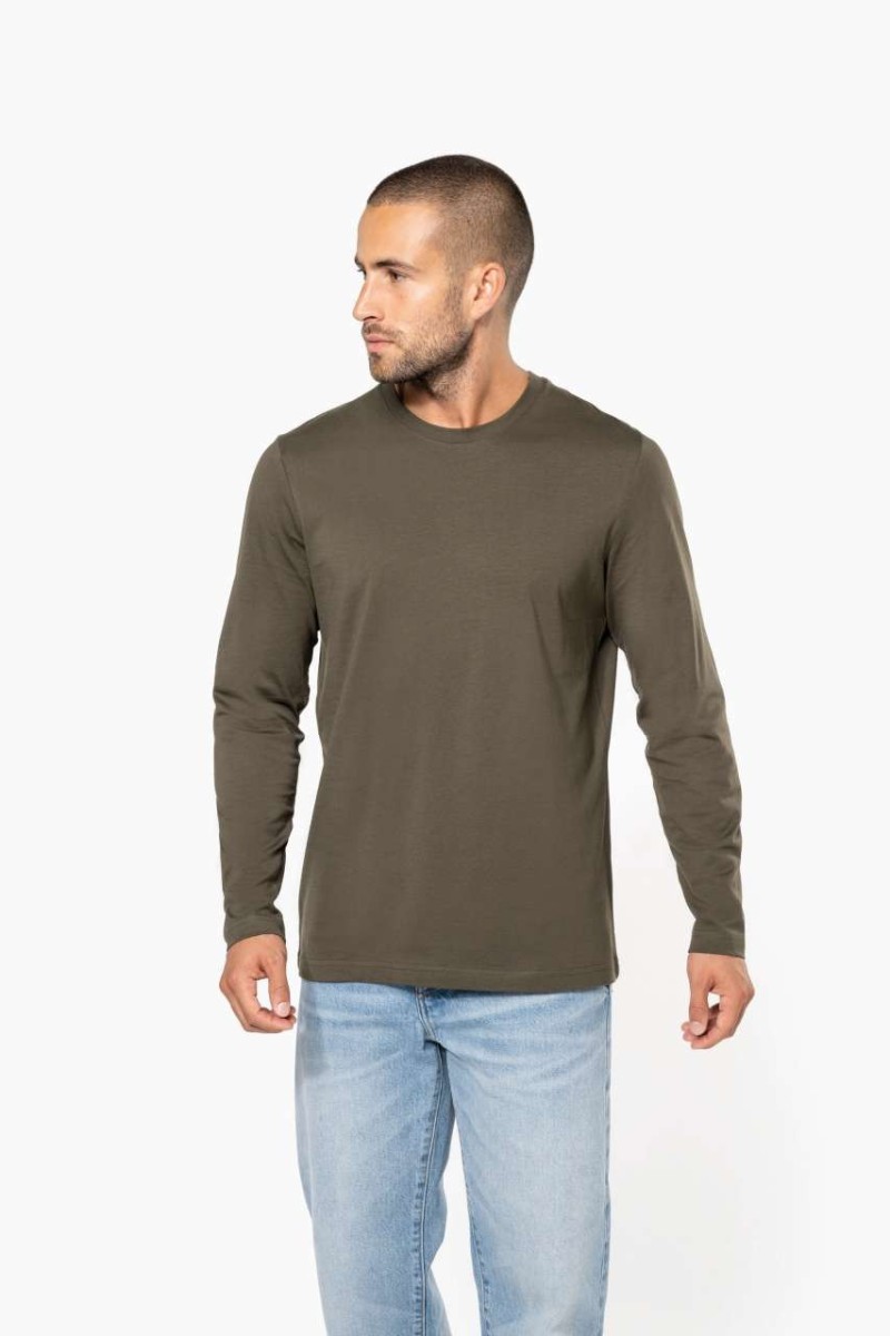 Tricou cu gât rotund mânecă lungă pentru bărbați