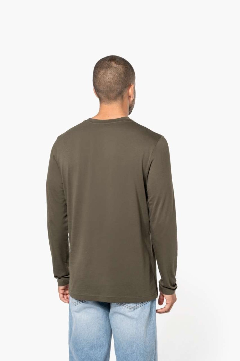 Tricou cu gât rotund mânecă lungă pentru bărbați