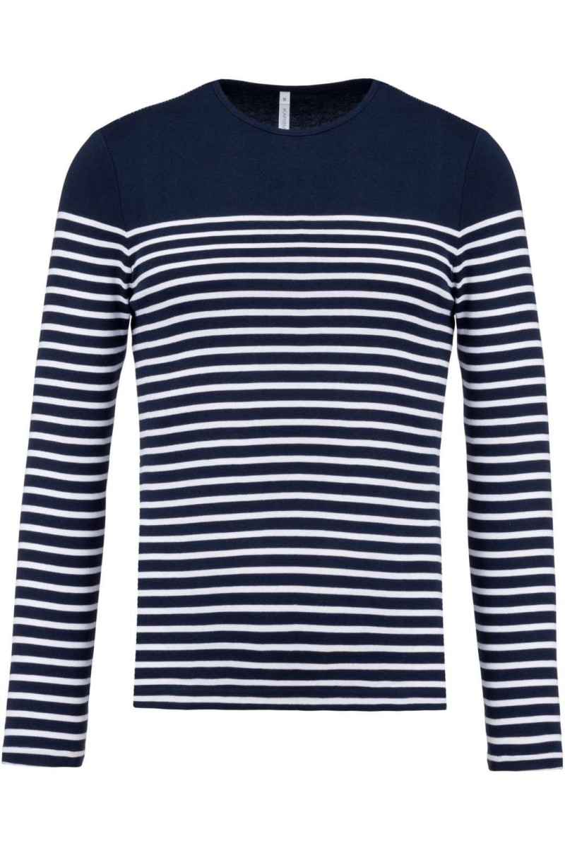 Striped Navy/White