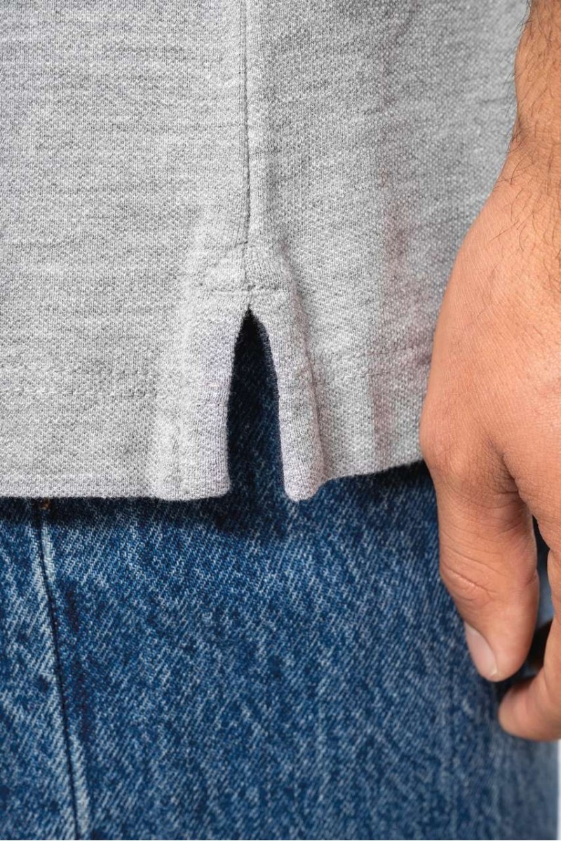 Tricou piqué cu decolteu în V pentru bărbați