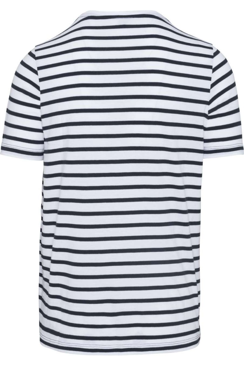 Striped White/Navy