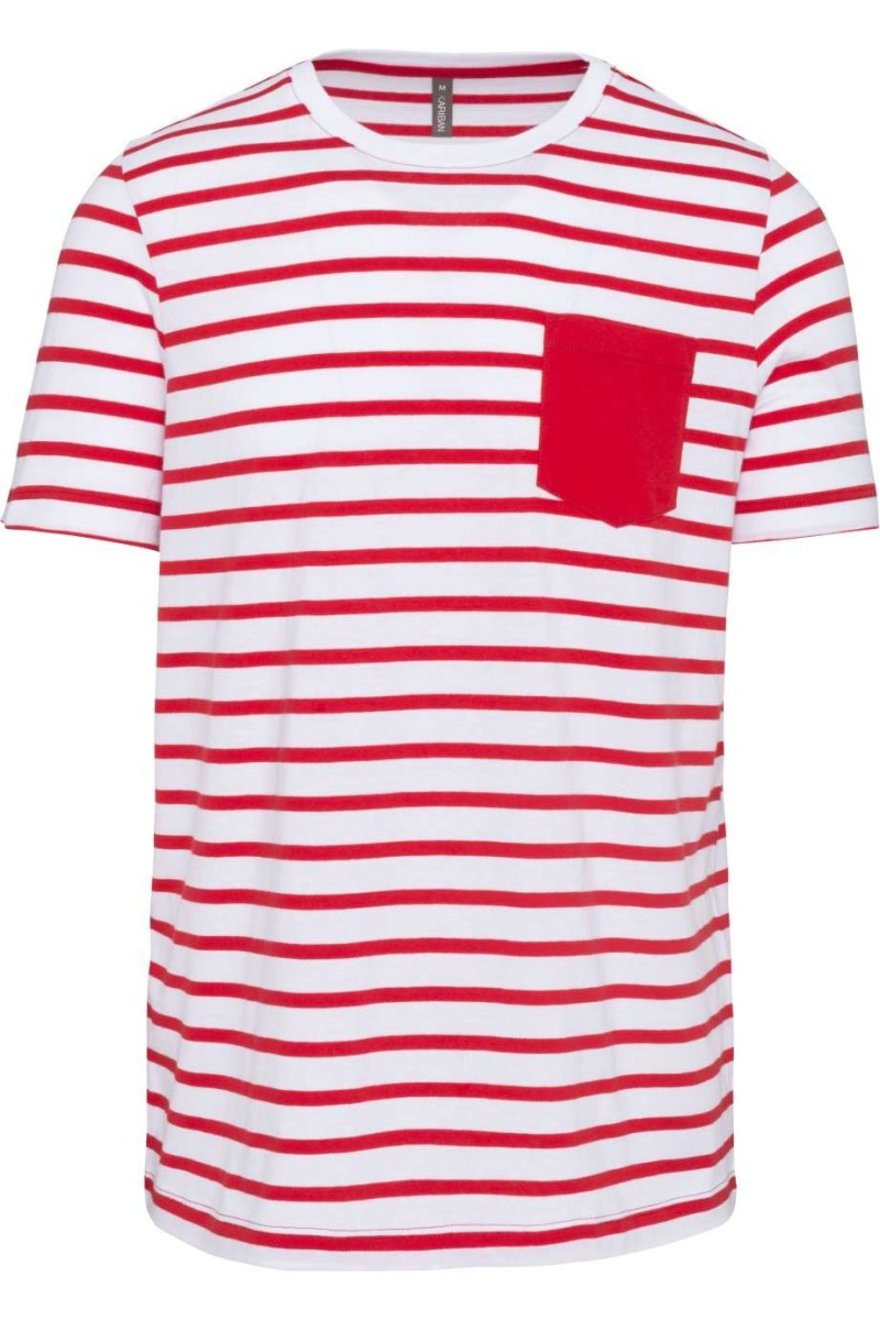 Striped White/Red