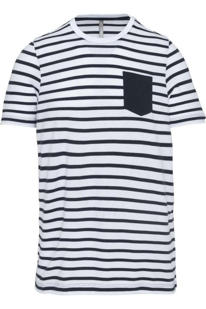 Striped White/Navy