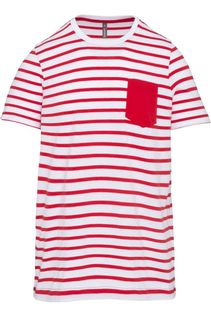 Striped White/Red