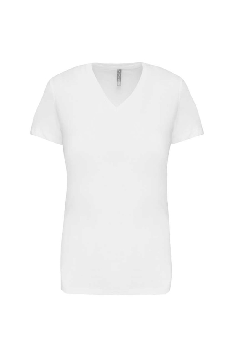 LADIES' SHORT-SLEEVED V-NECK T-SHIRT