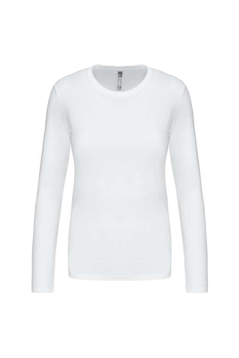 Tricou cu mânecă lungă și gât rotund pentru femei