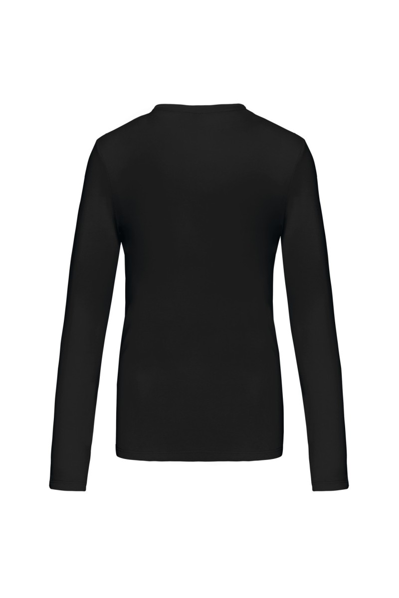 Tricou cu mânecă lungă și gât rotund pentru femei