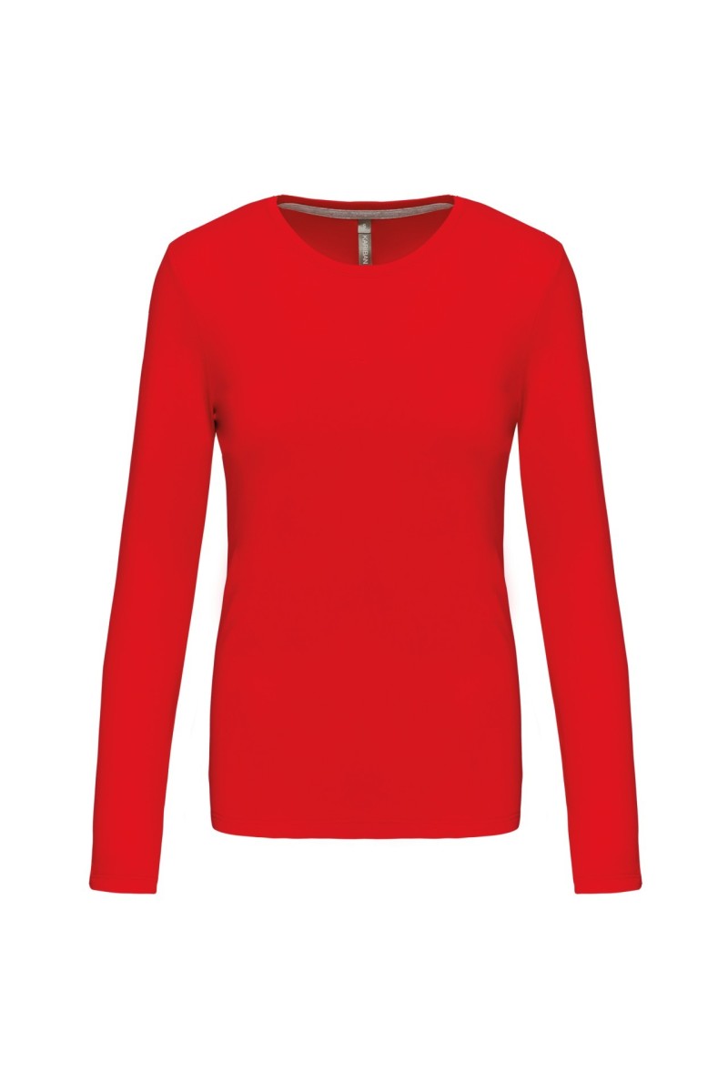 LADIES' LONG-SLEEVED CREW NECK T-SHIRT