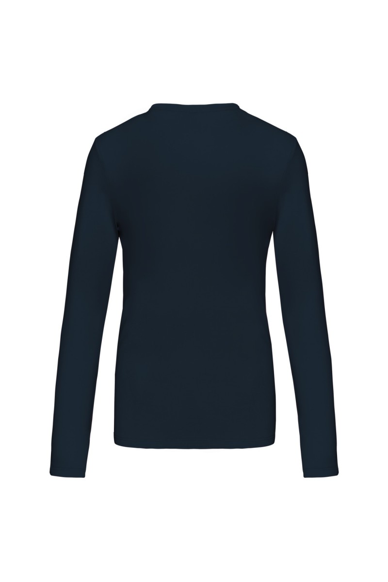 Tricou cu mânecă lungă și gât rotund pentru femei