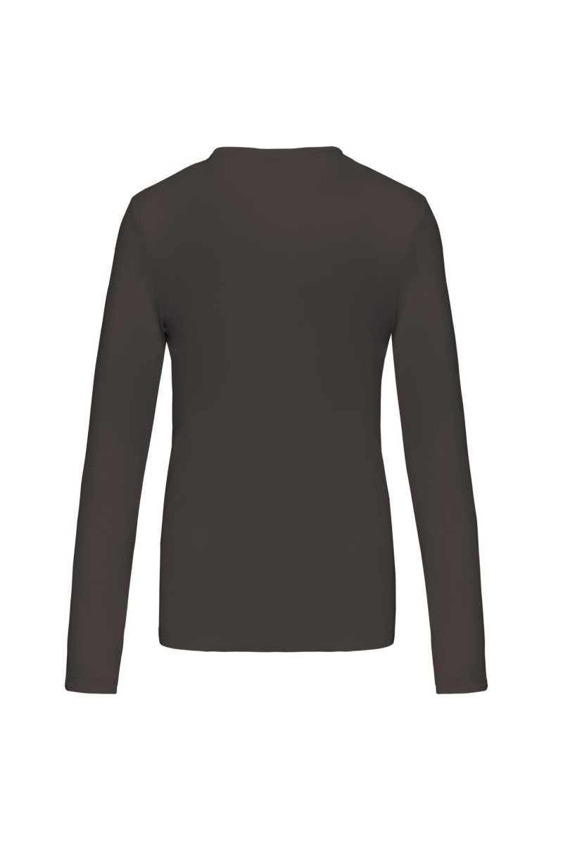 Tricou cu mânecă lungă și gât rotund pentru femei
