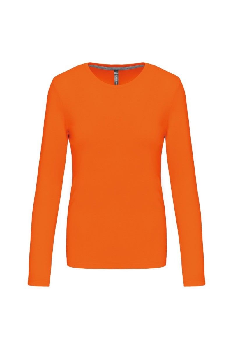 Tricou cu mânecă lungă și gât rotund pentru femei