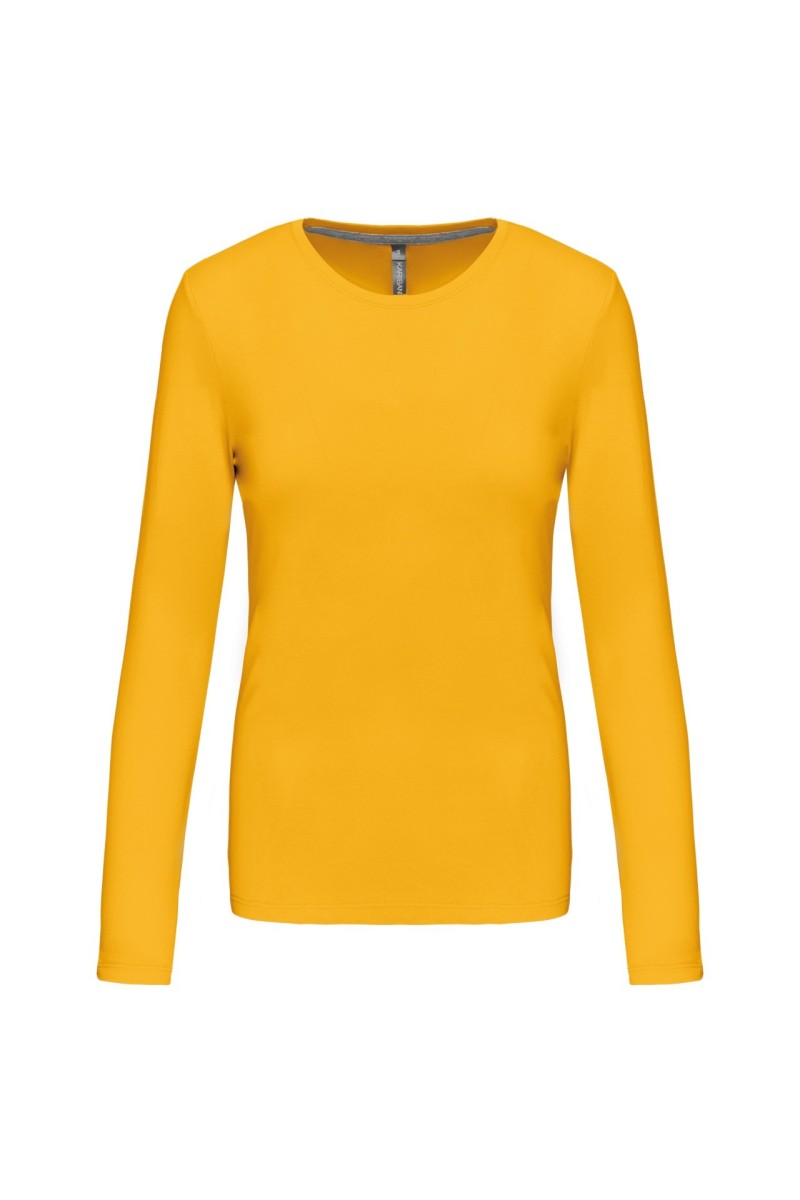 LADIES' LONG-SLEEVED CREW NECK T-SHIRT