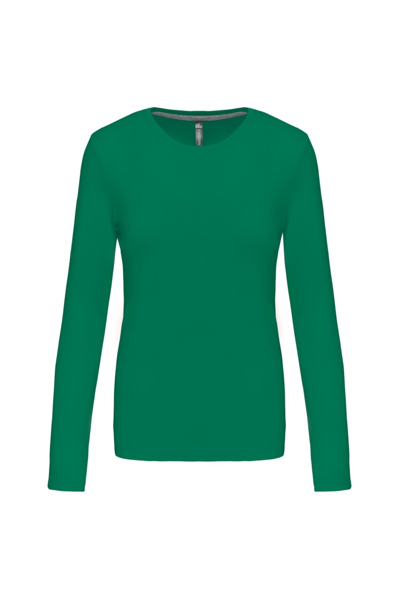 LADIES' LONG-SLEEVED CREW NECK T-SHIRT