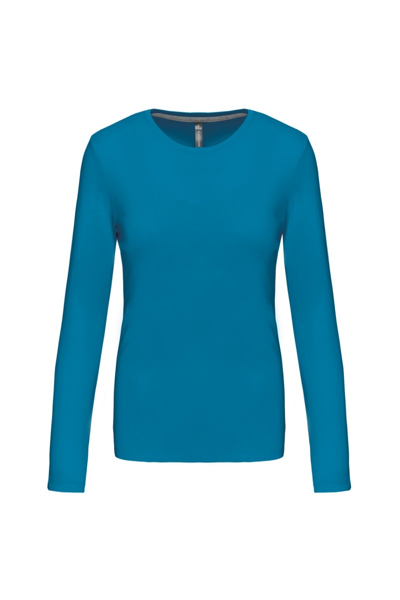 Tricou cu mânecă lungă și gât rotund pentru femei