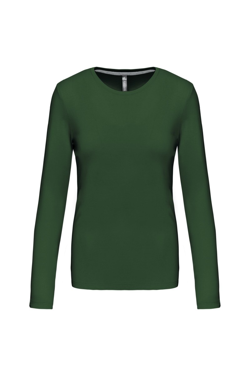 Tricou cu mânecă lungă și gât rotund pentru femei