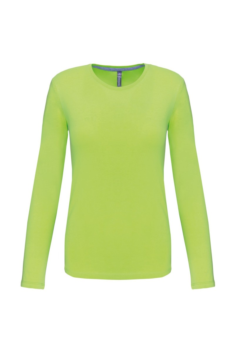 LADIES' LONG-SLEEVED CREW NECK T-SHIRT