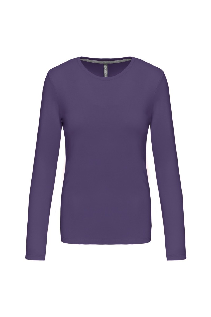 LADIES' LONG-SLEEVED CREW NECK T-SHIRT