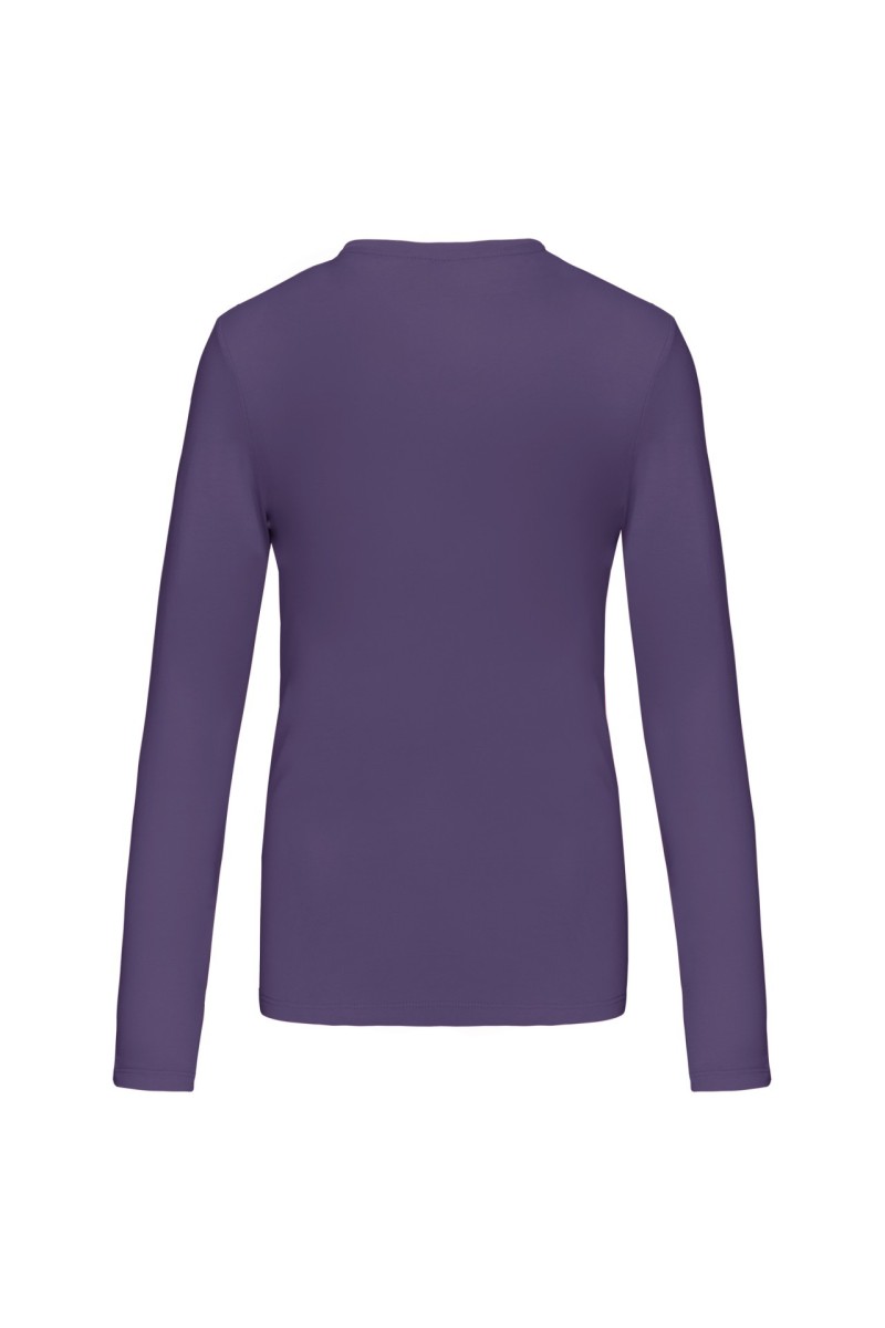 Tricou cu mânecă lungă și gât rotund pentru femei